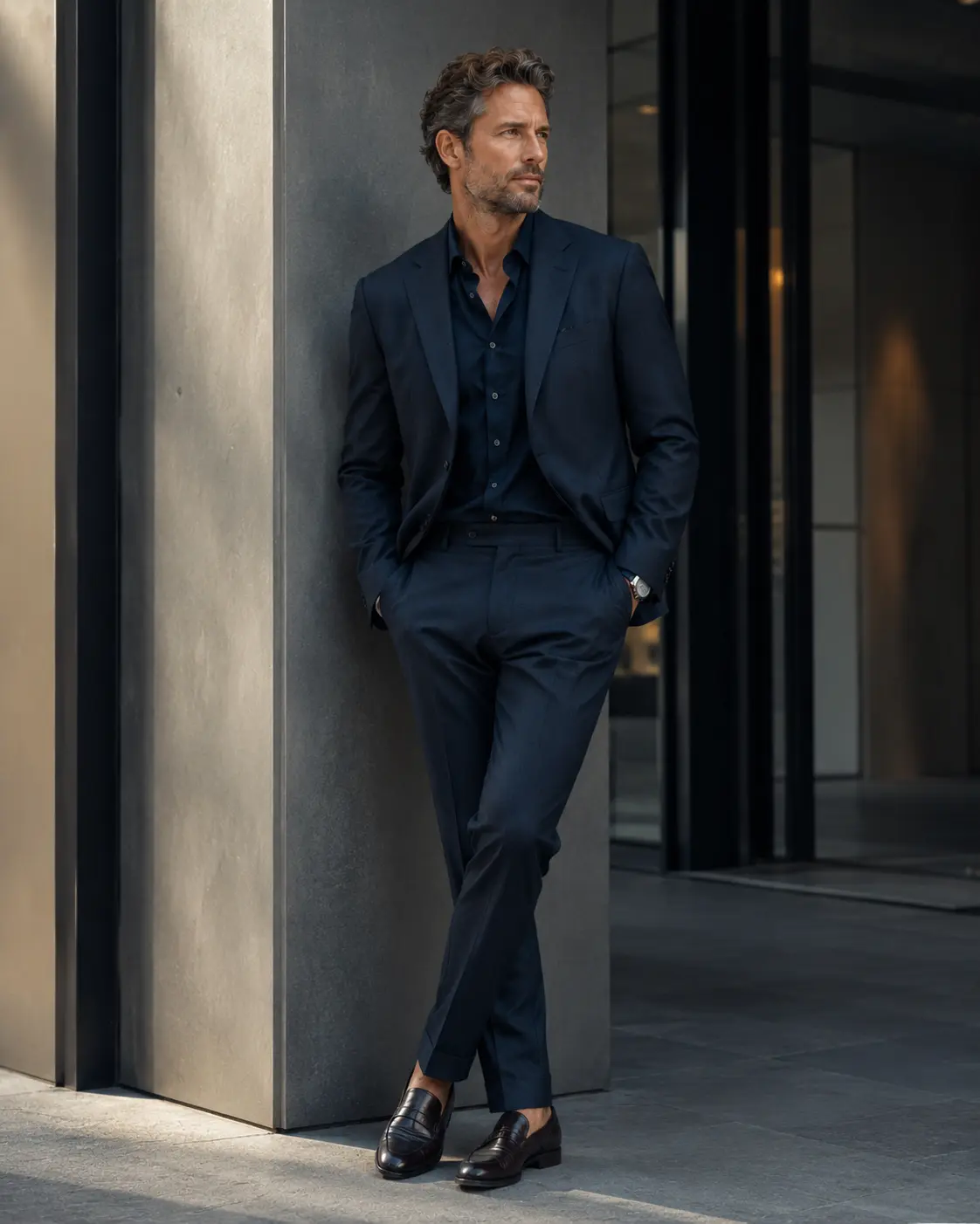 повседневный мужской образ костюм smart casual